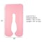 Hastings Home Full Body Pillow Cover, U-Shaped Soft Cotton, Removeable with Zipper, Pregnancy/Body Pillows (Pink) 110759ELI - alternate 2